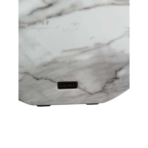 CALPAK Gray White Marble Hat Round Luggage Case w/ Strap - Picture 13 of 16